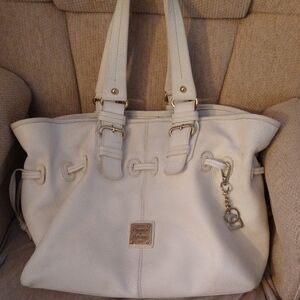 Dooney & Bourke White Leather Tote Bag